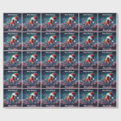 Mooie Octopus in Santa Hat Cadeaupapier (Vlak)