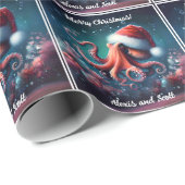 Mooie Octopus in Santa Hat Cadeaupapier (Rol Hoek)