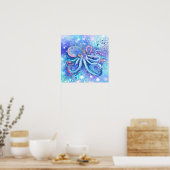 Mooie Octopus Poster - Schilderij (Keuken)