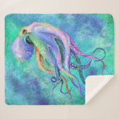 Mooie octopus sherpa deken (Voorkant (horizontaal))