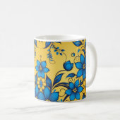 Mooie Oekraïense kleurrijke bloemmotief kunst Koffiemok (Voorkant rechts)