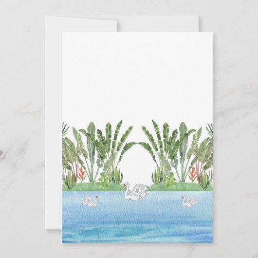 Mooie oerwoud River bruiloft Kaart (Achterkant)