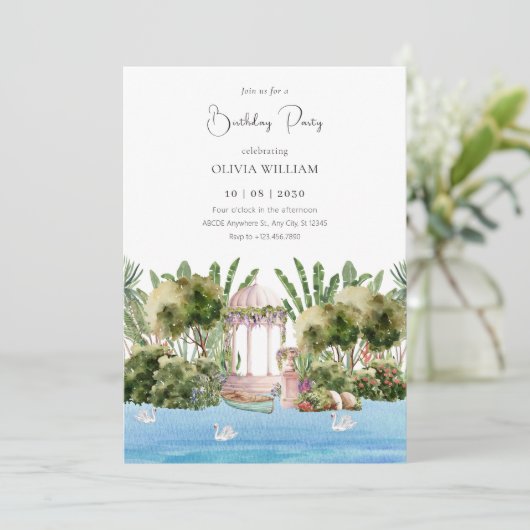 Mooie oerwoud River verjaardag Kaart (Staand voorkant)