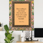 Mooie of Nuttige, citaat van Wlliam Morris, Poster (Thuiskantoor)