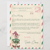 Mooie officiële brief van kerstman noordpool vinta kaart (Voorkant)