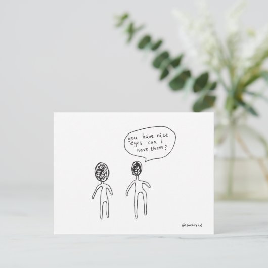 mooie ogen briefkaart (Staand voorkant)