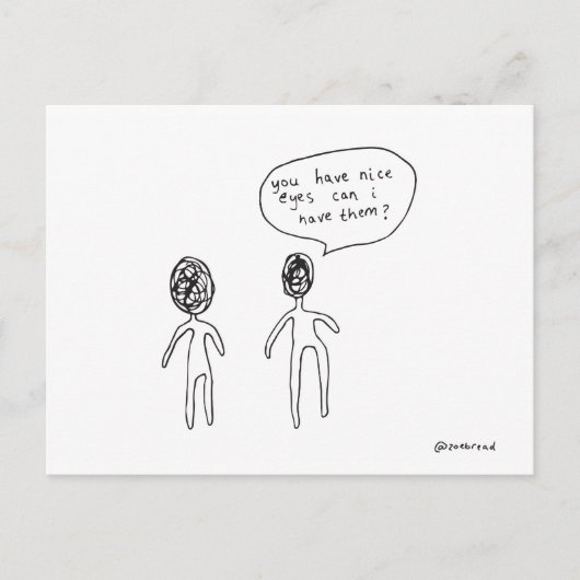 mooie ogen briefkaart (Voorkant)