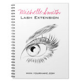 Mooie ogen Lash Extension Notitieboek (Voorkant)