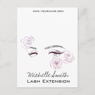 Mooie ogen Lash Extension Rozen Lash Extension Briefkaart
