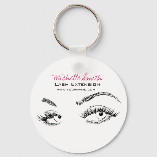 Mooie ogen Lash Extension Sleutelhanger (Voorkant)