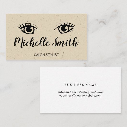 Mooie ogen visitekaartje (Voorkant / Achterkant)