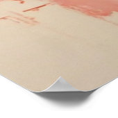 Mooie Oker Rode oude kleine dorpsschildering Poster (Hoek)