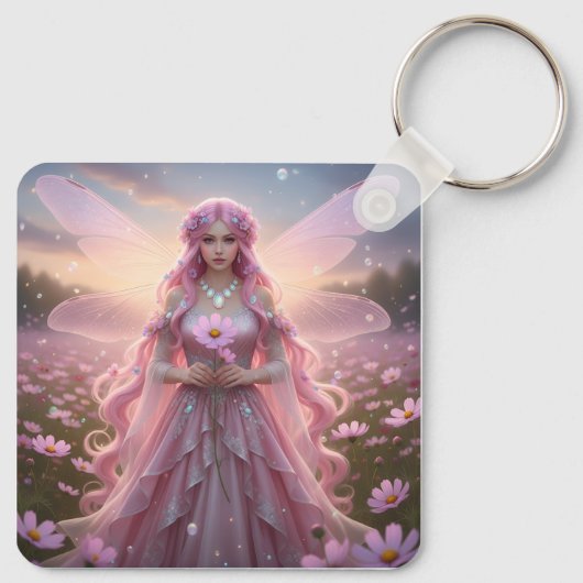 Mooie oktober Opal Fairy Sleutelhanger (Achterkant)