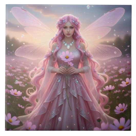 Mooie oktober Opal Fairy Tegeltje (Voorkant)