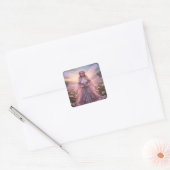Mooie oktober Opal Fairy Vierkante Sticker (Envelop)