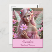 Mooie Oktoberfee in de kosmos Briefkaart (Voorkant / Achterkant)