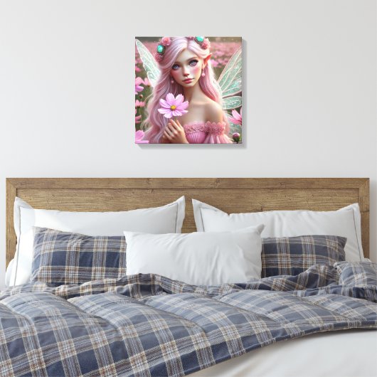 Mooie Oktoberfee in de kosmos Canvas Afdruk (Insitu (Slaapkamer))