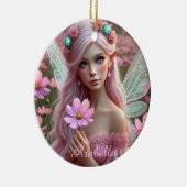 Mooie Oktoberfee in de kosmos Keramisch Ornament (Rechts)