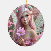 Mooie Oktoberfee in de kosmos Keramisch Ornament (Links)