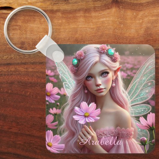 Mooie Oktoberfee in de kosmos Sleutelhanger (Voorkant)