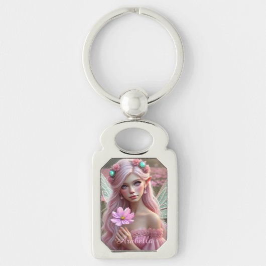 Mooie Oktoberfee in de kosmos Sleutelhanger (Voorkant)