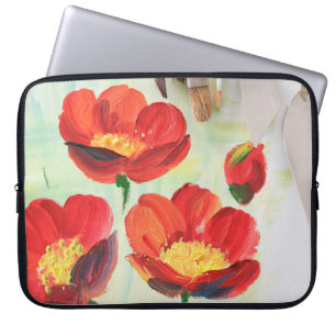 Mooie olie geschilderd afbeelding met artistieke a laptop sleeve