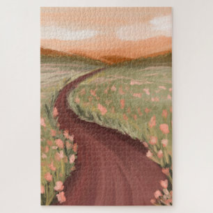 Mooie oliefilters die de Florale Meadow Path verve Legpuzzel