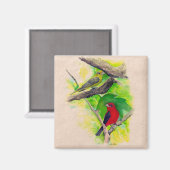 Mooie olietankers die vogels schilderen magneet (Voorkant / Achterkant)