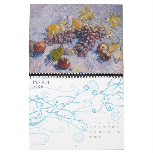 Mooie  olieverfschilderijen Fine Art 2026 Wall Kalender (Mar 2026)