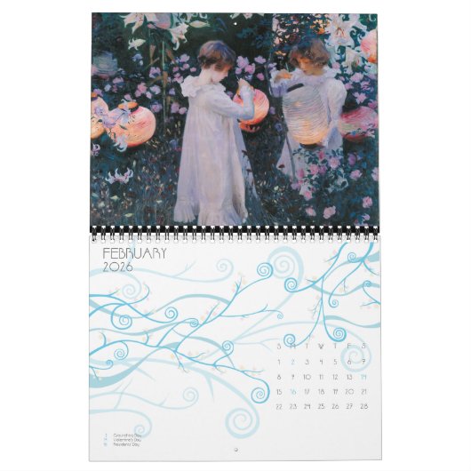 Mooie  olieverfschilderijen Fine Art 2026 Wall Kalender (Feb 2026)