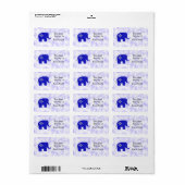 Mooie olifant ex-libris etiket (Full Sheet)