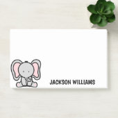Mooie olifant gepersonaliseerde naam Post-it Notes (Kantoor)
