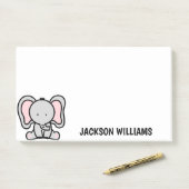 Mooie olifant gepersonaliseerde naam Post-it notit Post-it® Notes (Op bureau)