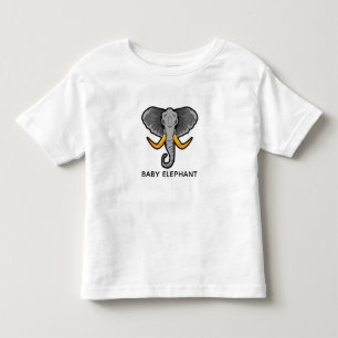 Mooie Olifant Hoofd Peuter T-Shirt Wild Dier