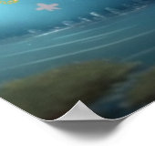 Mooie olifant in een boot Persoonlijke kunst kinde Poster (Hoek)