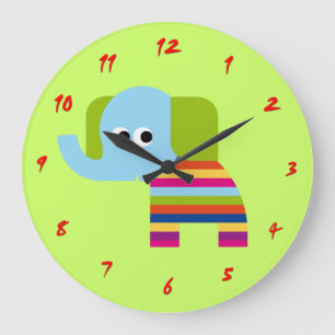 Mooie olifant klok voor de kinderkamer of slaapkam