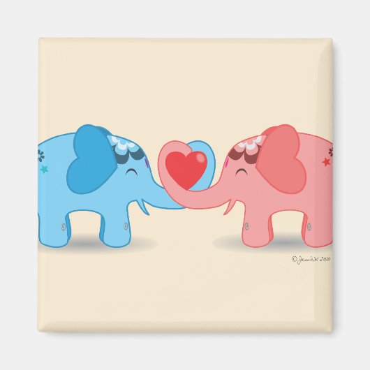 Mooie olifant magneet (Voorkant)