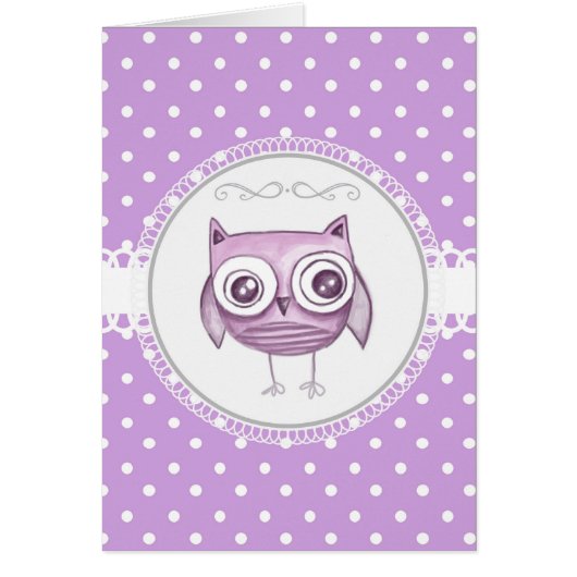 Mooie olifant met pastel poka Dots Lavender (Voorkant)
