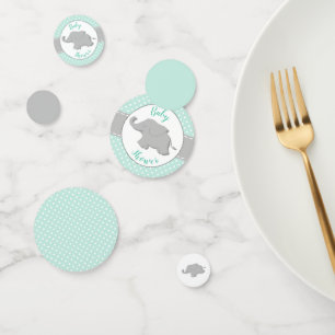 Mooie Olifant Mint Stippen Baby Shower Confetti