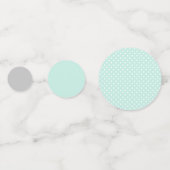 Mooie Olifant Mint Stippen Baby Shower Confetti (Achterkanten)