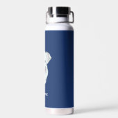 Mooie olifant op blauw waterfles (Achterkant)