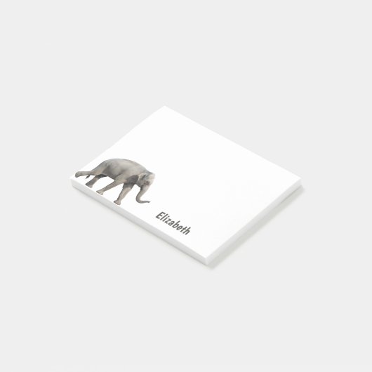 Mooie Olifant Persoonlijke Naam Post-it® Notes (Schuin)