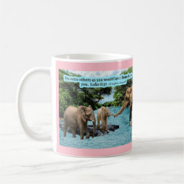 Mooie Olifant Schrift Luke 6:31 Koffiemok