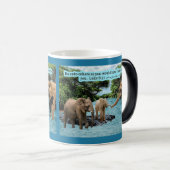 Mooie Olifant Schrift Luke 6:31 Magische Mok (Voorkant rechts)