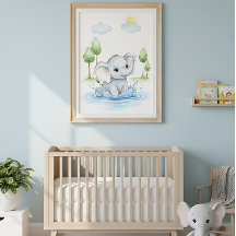 Mooie Olifant Spetterend in Water