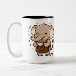 Mooie Olifant Tweekleurige Koffiemok