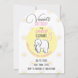 Mooie olifant. Uitnodiging