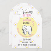 Mooie olifant. Uitnodiging (Voorkant / Achterkant)