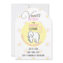 Mooie olifant. Uitnodiging