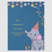 Mooie Olifant Verjaardag Tissuepapier (Voorkant)